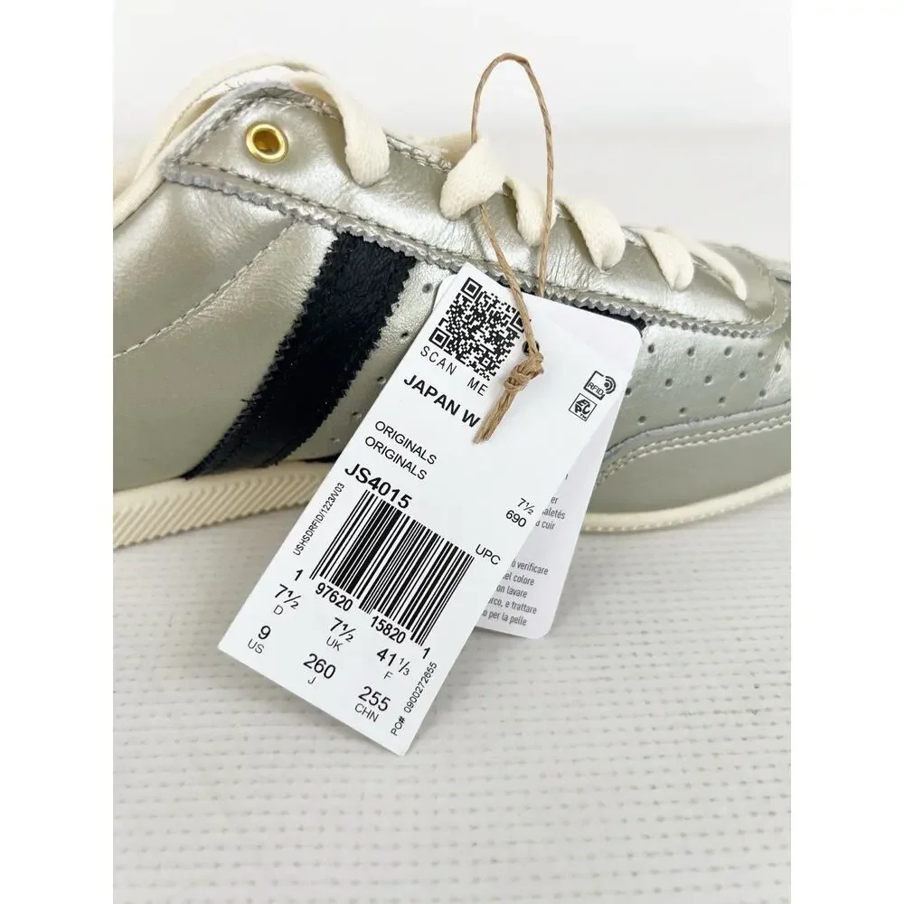 adidas Japan Shoes Sneakers Alumina Silver Black Cream Leather Women 9 READ